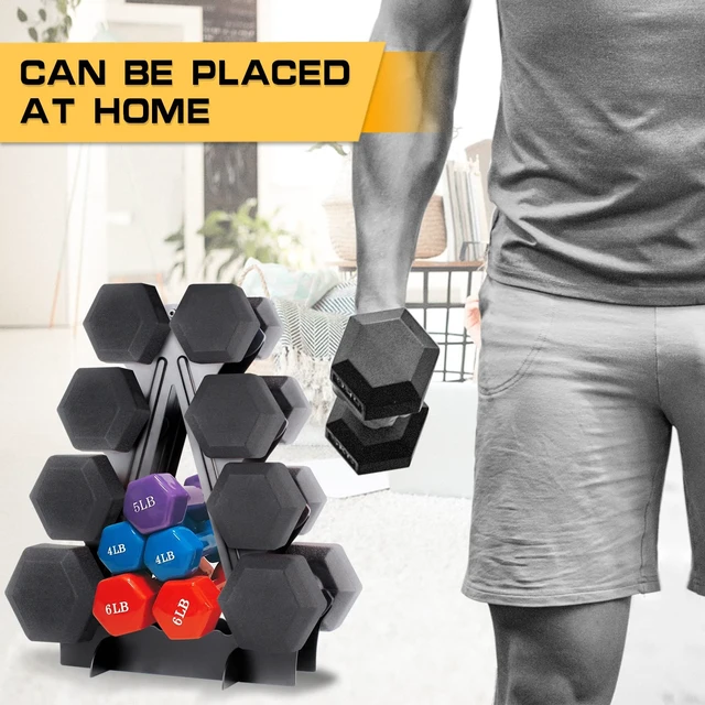 Alt view image 7 of 7 - Dumbbell Rack 4 Tier Weight Rack for Dumbbells Compact Dumbell Rack Stand Only for Home Gym Weight Stand, (Rack ONLY)