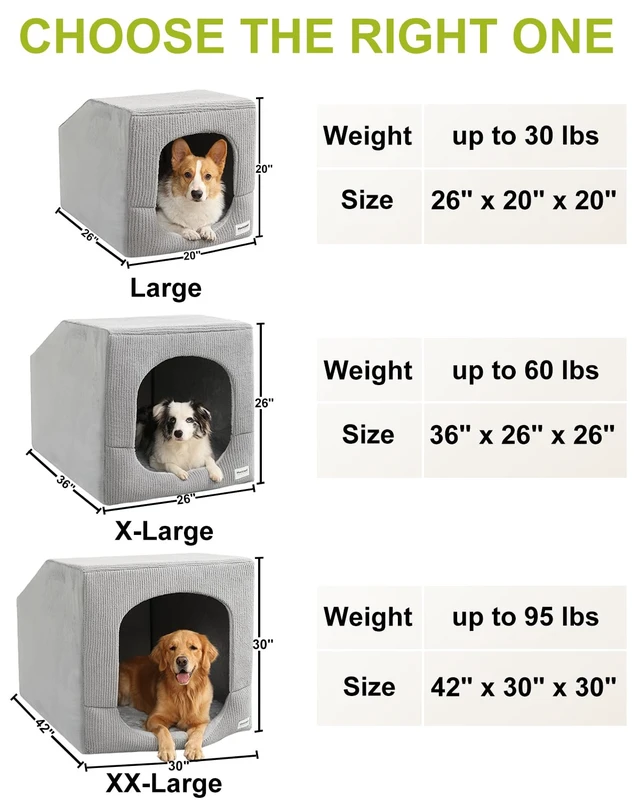 Alt view image 7 of 7 - Hovicaed Indoor Dog House Small Sized Dog Tent with Dog Cave Bed 26x20ines | Covered Dog Bed With Washable Removable Cover-Pet Orthopedic Egg-Crate Foam Cushion Sturdy Frame For Inside Dog House