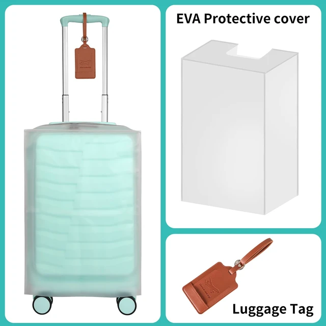 Alt view image 2 of 7 - WireHot Small 22×14×9 Airline Approved Carry On Luggage with Cover and Tag | Front Open Pocket, Spinner Wheels, ABS+PC Hardshell, TSA Lock, YKK Zipper, GRS Certified, Waterproof