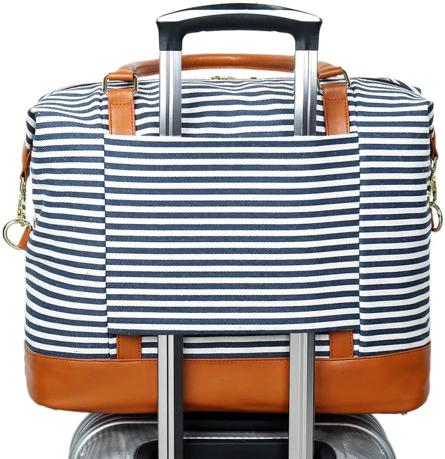 Main image of CAMTOP Women Ladies Travel Bag Canvas Weekend Overnight Carry On Tote Luggage Bags(Blue)
