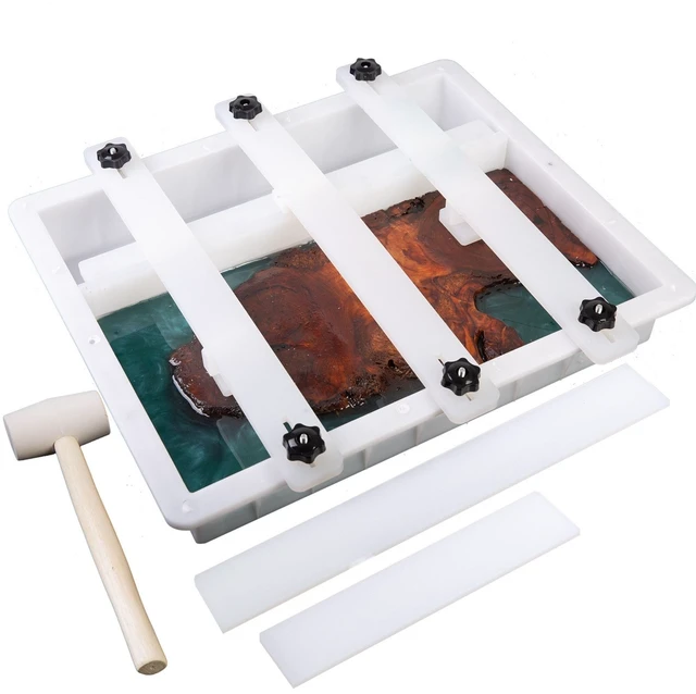 Main image of Kalinta Epoxy Mold with Divider Adjustable- 15.7x9.8x3in No-Seal Resin Mold Integrated Clamping System - Perfect for Beginners & Experienced Artists Alike - Ideal for Creative Resin Art Projects