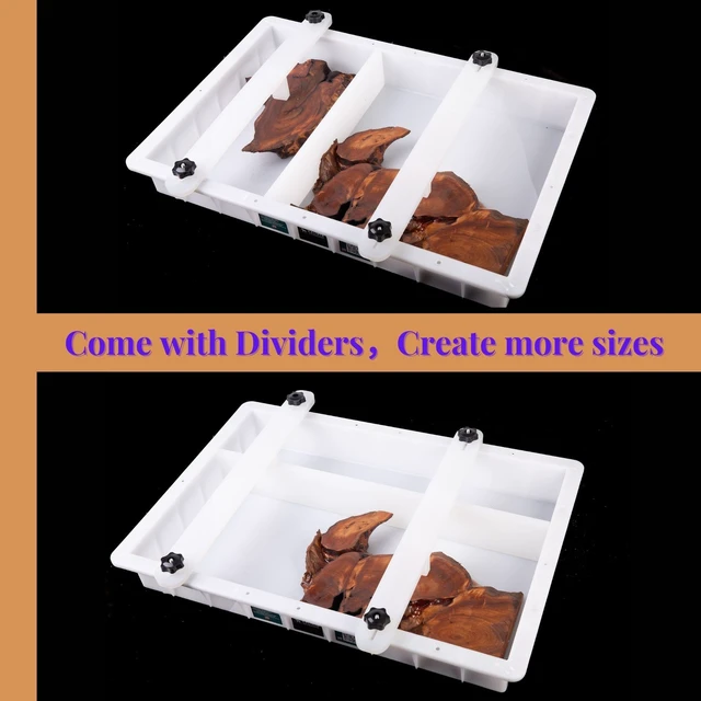 Alt view image 3 of 7 - Kalinta Epoxy Mold with Divider Adjustable- 15.7x9.8x3in No-Seal Resin Mold Integrated Clamping System - Perfect for Beginners & Experienced Artists Alike - Ideal for Creative Resin Art Projects