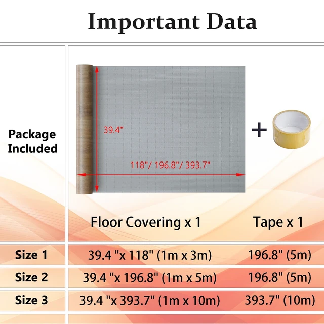 Alt view image 7 of 7 - Homease 0.5mm Nature Oak Vinyl Flooring Roll 39.4" x 118" PET Leather-Like Waterproof Wear-Resistant Peel & Stick, Easy DIY Floor Covering for Kitchen Bathroom Rental Home, Durable