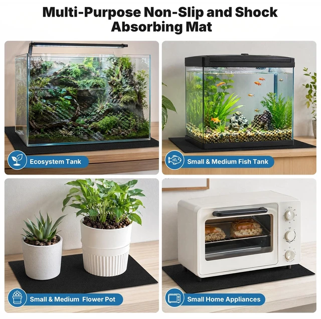 Alt view image 7 of 7 - FULEIYA Aquarium Leveling Mat 24" X 48" X 0.2" EVA Aquarium Foam Leveling Mat, Non-Slip Shockproof Fish Tank Mat for Under Tank for Glass Fish/Turtle Tank Protection