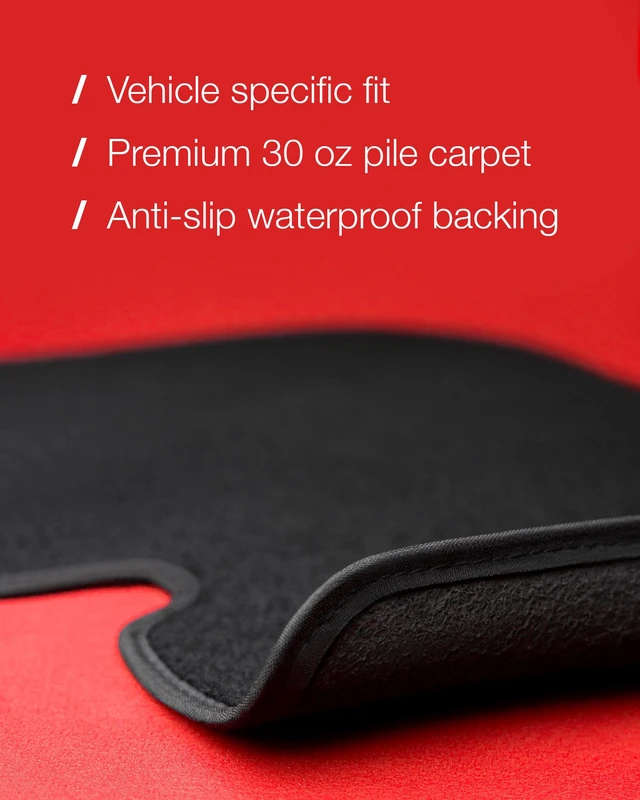 Alt view image 2 of 6 - Floor Mats for Mazda CX-5 2017-2025 - Tailored 3D Fit | Front & Rear Set of 4 - Anti-Slip Backing - 22oz Carpet Mat Heavy Duty - All Weather Car Liner Floormats