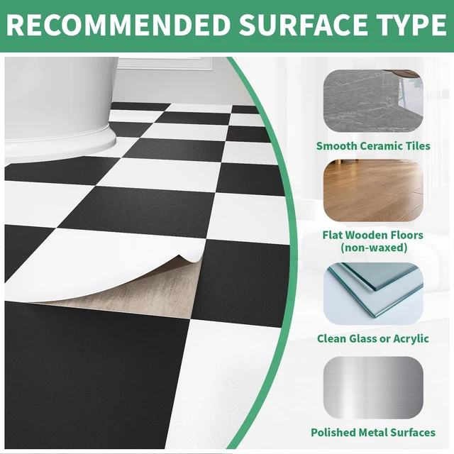 Alt view image 3 of 7 - ZRJT 30-Pack 30 Sq.Ft Peel and Stick Floor Tiles Vinyl Matte Pattern Flooring, 12 x 12 Self Adhesive Vinyl Flooring DIY for Kitchen, Bathroom, Laundry, Brown&White Marble