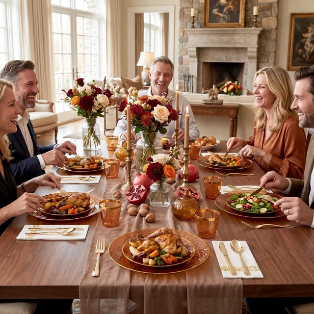 Alt view image 6 of 7 - Rubtlamp 175 Pcs Plastic Dinnerware Set (25 Guests), Amber And Gold Plastic Plates, Hammered Party Plates Set Include Dinner Plates, Dessert Plates, Cups, Cutlery Set And Napkins for Wedding And Party