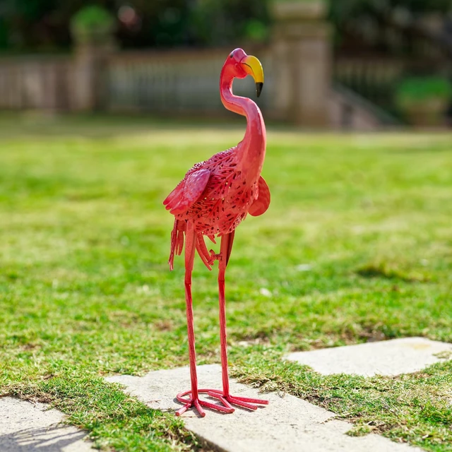 Alt view image 3 of 7 - dreamskip Metal Peacock Garden Decor Outdoor Statue, 26" Metal Yard Art Peacock Garden Sculptures Outside Decoration for Home Patio Lawn Backyard, Gift for Moms Grandma Women