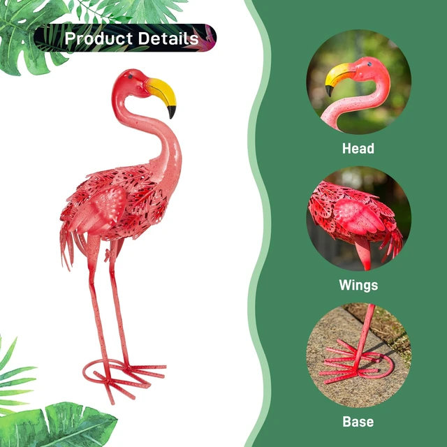 Alt view image 6 of 7 - dreamskip Metal Peacock Garden Decor Outdoor Statue, 26" Metal Yard Art Peacock Garden Sculptures Outside Decoration for Home Patio Lawn Backyard, Gift for Moms Grandma Women