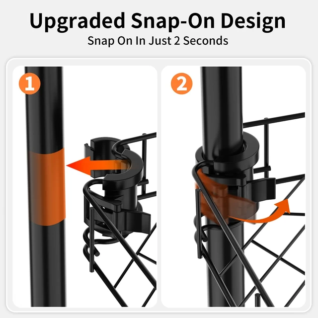Alt view image 3 of 7 - KEGII Corner Shower Caddy Tension Pole, Large Capacity Organizer, Black | Easy Installation with Towel Bar and Hooks, Adjustable 25-114.2 inch Rod for Shampoo, Bath Essentials and Family Bathrooms