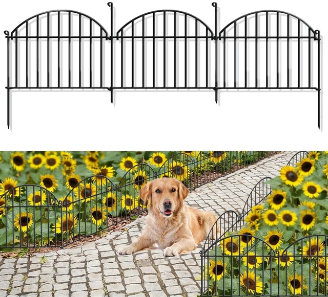 Main image of 21.25ft x 20in Animal Barrier Fence, 15 Panels Garden Fencing for Dogs Rabbit, Rustproof Metal Edging Border Ground Stake, Arched Decorative Fences for Seedlings Protection, Outdoor Yard Patio Lawn
