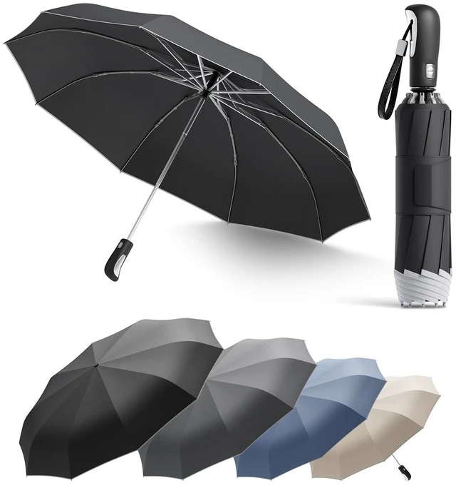 Main image of ZXOA 48" Arc Windproof Reverse Folding Travel Umbrella for Rain, Compact