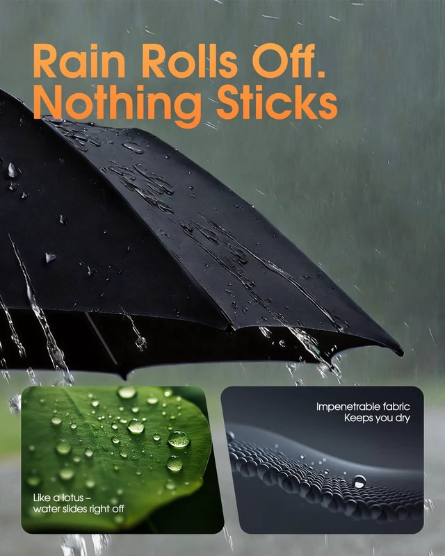 Alt view image 5 of 7 - ZXOA 48" Arc Windproof Reverse Folding Travel Umbrella for Rain, Compact