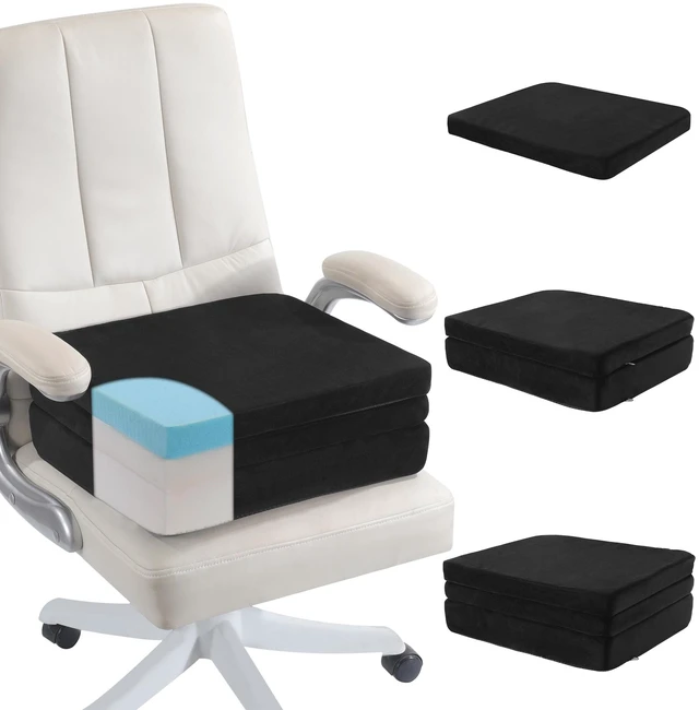 Main image of MABOZOO Height Adjustable Chair Cushions, 6 Inch Thick Office Chair Booster Seat Cushion to Raise Height, Extra Thick Seat Pad for Wheelchair, Home, Office, Car(17.7 * 15.7 * 6 Inch)