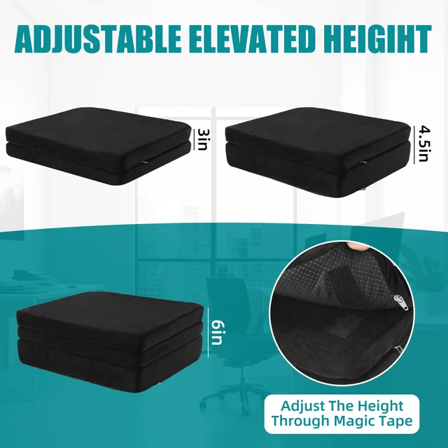 Alt view image 4 of 7 - MABOZOO Height Adjustable Chair Cushions, 6 Inch Thick Office Chair Booster Seat Cushion to Raise Height, Extra Thick Seat Pad for Wheelchair, Home, Office, Car(17.7 * 15.7 * 6 Inch)