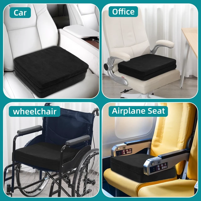 Alt view image 7 of 7 - MABOZOO Height Adjustable Chair Cushions, 6 Inch Thick Office Chair Booster Seat Cushion to Raise Height, Extra Thick Seat Pad for Wheelchair, Home, Office, Car(17.7 * 15.7 * 6 Inch)