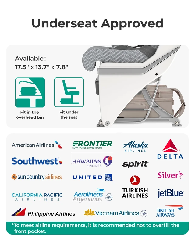 Alt view image 2 of 7 - BAGSMART 16 inch Small Underseat Carry on Luggage, Suitcase with Wheels | Under Seat Size, Fits 15.6" Laptop, TSA Approved Luggage with Trolley Sleeve, 2 Wheels Travel Bag, Water-resistant