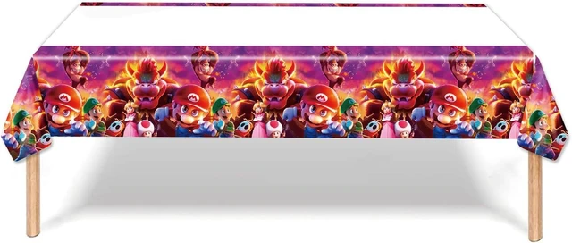 Alt view image 12 of 12 - Mario Move Party Supplies 41Pack include 20 plates, 20 napkins 1 tablecloth for Mario Move birthday party Decoration