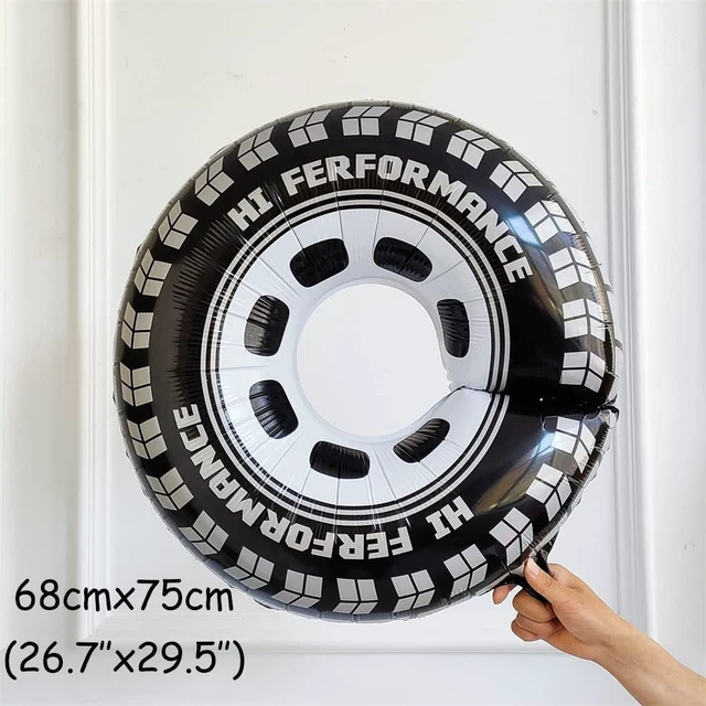 Alt view image 14 of 14 - Race Car Balloon Garland Arch Kit 166PCS Dusty Blue Black Latex Balloon Wheel Checkered Foil Balloons for Race Car Two Fast Birthday Party Decorations