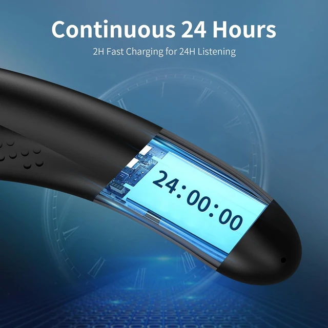 Alt view image 12 of 14 - Neckband Speaker, BUGANI Wireless Neck Bluetooth Speaker True 3D Stereo Sound, Lightweight Personal Body Sport Speakers with 24H Playtime