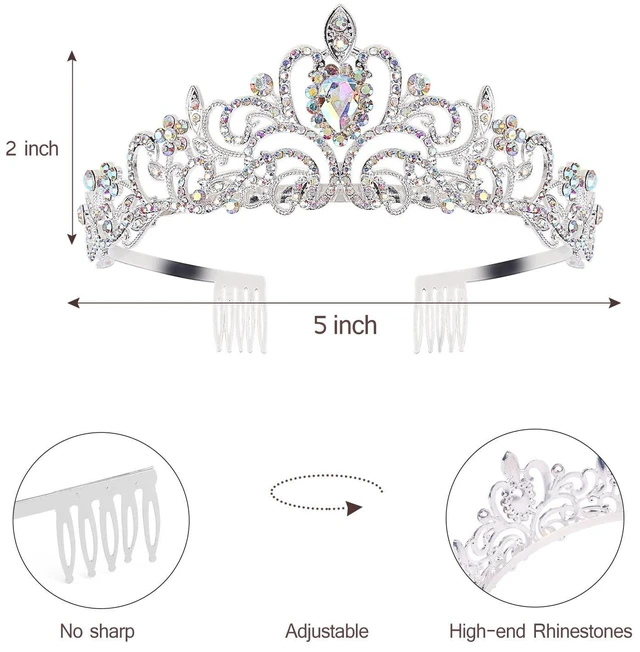 Alt view image 10 of 10 - Princess Crown, Happy Birthday Tiara, Girl Sash for Women, Cake Popper, Birthday Party Decorations for Women, Headband Accessories