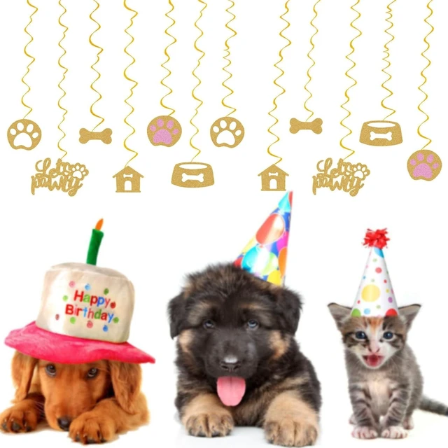Alt view image 12 of 12 - Puppy Dog Party Decoration Let's Pawty Birthday Party Streamers Dog Paw Bday Party Hanging Swrils Decoration 24pcs Party Decor Banner Supplies, Assembled and Ready to Use