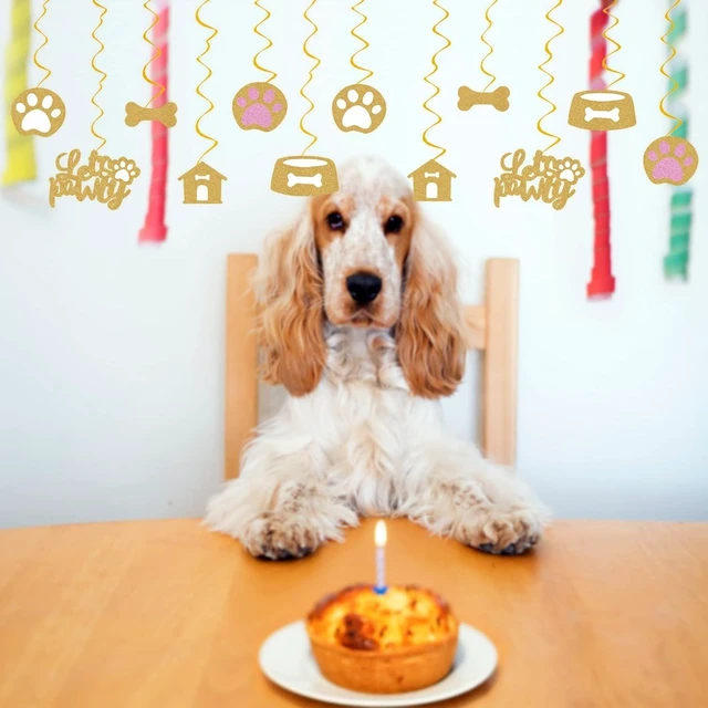 Alt view image 11 of 12 - Puppy Dog Party Decoration Let's Pawty Birthday Party Streamers Dog Paw Bday Party Hanging Swrils Decoration 24pcs Party Decor Banner Supplies, Assembled and Ready to Use