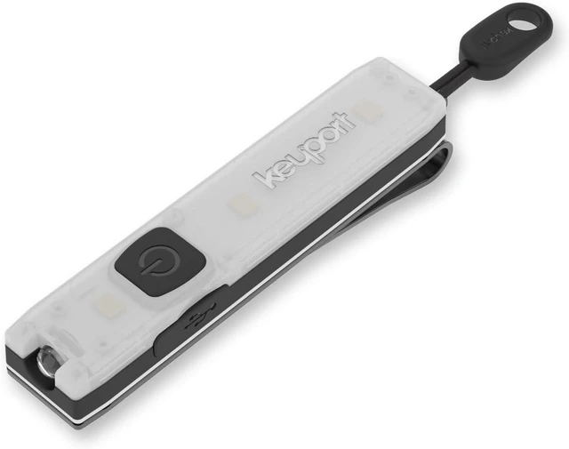 Alt view image 8 of 14 - Keyport Pocket Flare 2.0 Mini Flashlight - Premium Ultra-Bright Rechargeable EDC Keychain Flashlight with Pocket Clip - Compact Slim Flat LED Light for Everyday Carry - Ideal Purse Light - Modular