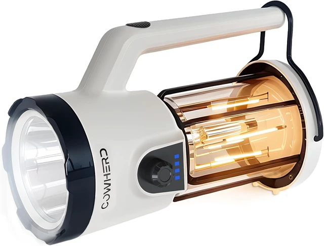 Alt view image 7 of 12 - Rechargeable Flashlight Lantern 2-in-1 LED Handheld Flashlight with Lantern and Spotlight Modes - Perfect for Power Outages, Camping, Hiking, Emergency, and Home Use