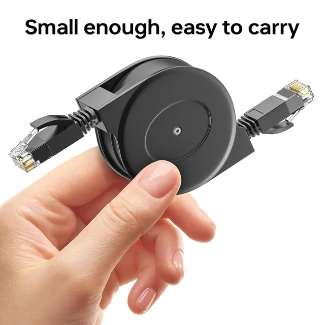 Alt view image 9 of 14 - Retractable Ethernet Cable Cat6 5.9 ft Ethernet Cable 2 Pack Flat LAN Cable High Speed Outdoor Ethernet Patch Cord for Laptop Travel (5.9 feet(1.8M))