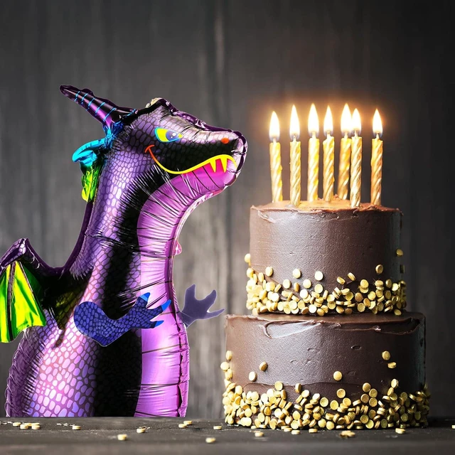 Alt view image 11 of 14 - Sumind 6 Pieces Dragon Balloons Aluminum Foil Flying Magic Dragon Balloons for Medieval Theme Birthday Baby Shower Fantasy Party Supplies