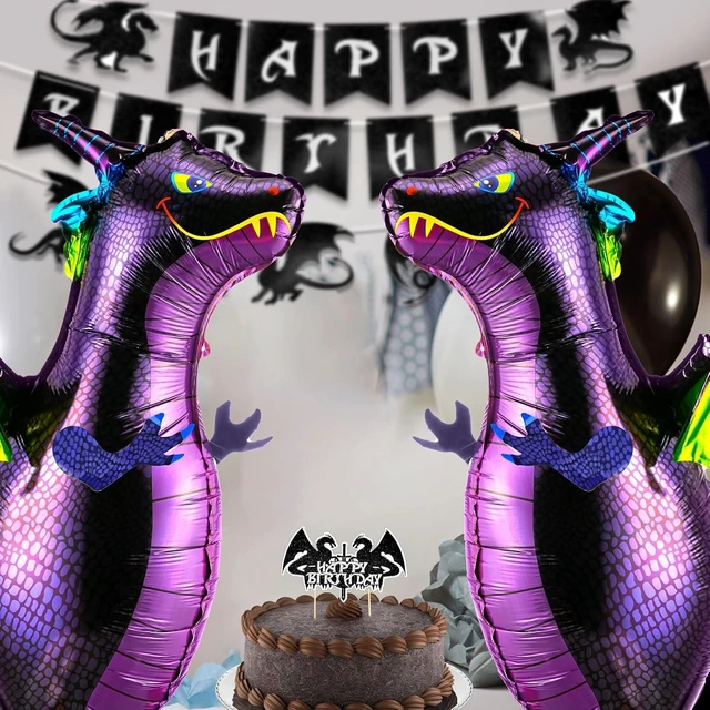Alt view image 12 of 14 - Sumind 6 Pieces Dragon Balloons Aluminum Foil Flying Magic Dragon Balloons for Medieval Theme Birthday Baby Shower Fantasy Party Supplies