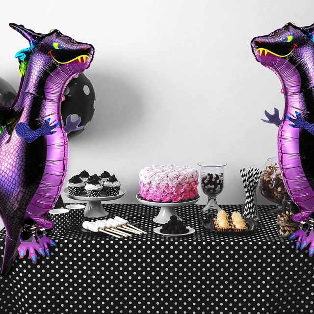 Alt view image 14 of 14 - Sumind 6 Pieces Dragon Balloons Aluminum Foil Flying Magic Dragon Balloons for Medieval Theme Birthday Baby Shower Fantasy Party Supplies