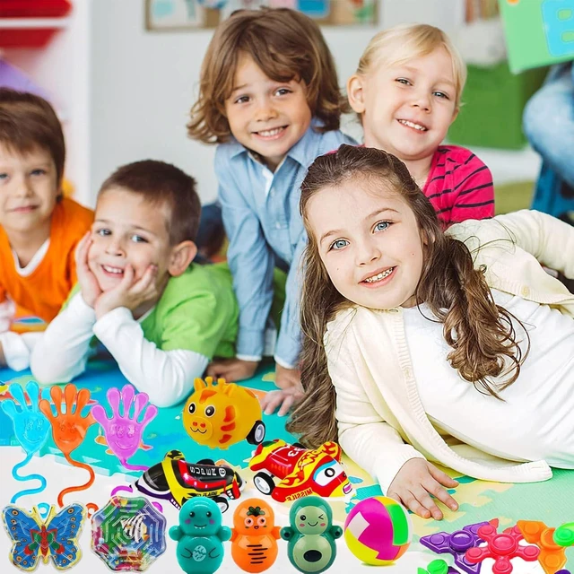 Alt view image 14 of 14 - Taulaap 126 Pcs Pop Party Favors for Kids, Treasure Box Toys for Classroom Prizes, Pinata Stuffers, Goodie Bag Filler, Treasure Chest, Carnival Bulk Small Toys, Easter Basket Egg Fillers