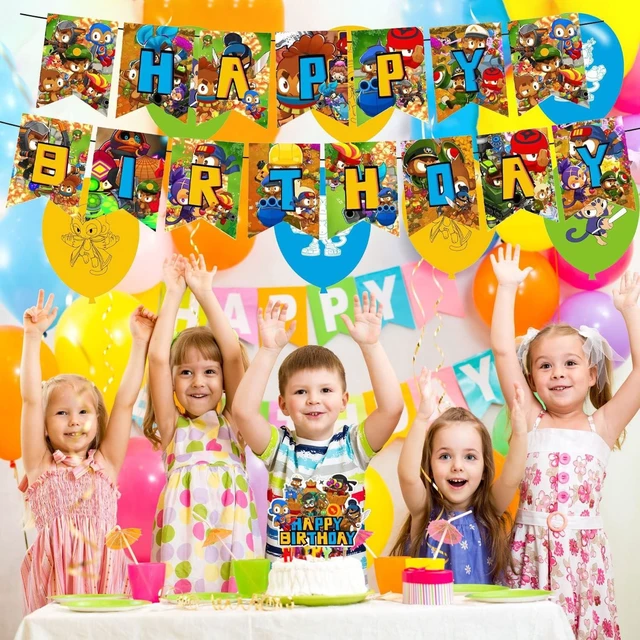 Alt view image 13 of 14 - Bloons TD 6 Birthday Party Decorations, Bloons TD Video Game Party Supplies set with Happy Birthday Banner, Cake Cupcake Toppers, Balloons for Fans Adults Party Decorations