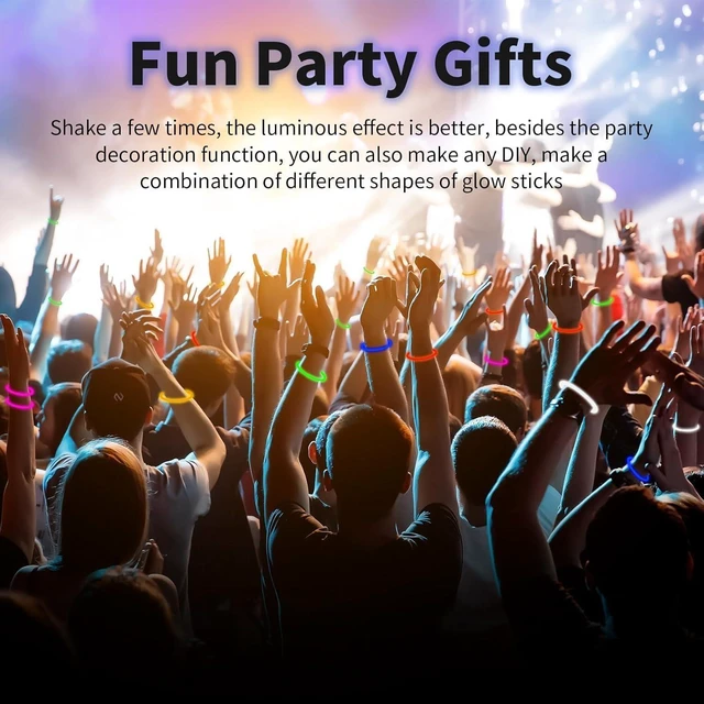 Alt view image 14 of 14 - 150 Pack 8 White Glow Sticks Bulk with 150 Connectors Neon Glow In The Dark Party favors Supplies for Holiday Birthday Party Decoration (White)