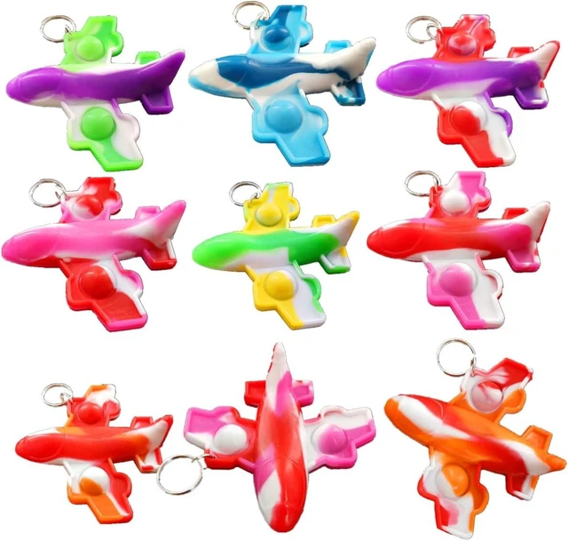 Alt view image 7 of 12 - 30 Packs Airplane Mini Pop Fidget, Autism Sensory Birthday Birthday Party Favors Gifts for School Classroom, Adult and Kids