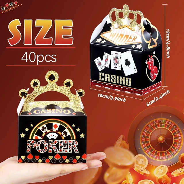 Alt view image 9 of 14 - Zonon 40 Pcs Casino Boxes for Party Favors Casino Theme Party Decorations Las Vegas Theme Crown Poker Gift Bags for Las Vegas Game Night Supplies