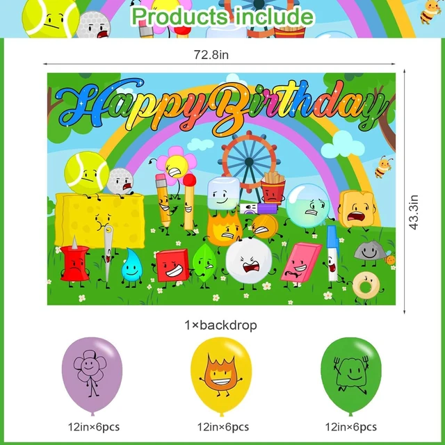 Alt view image 9 of 14 - Battle-Dream Island Birthday Party Backdrop and Decoration, Happy Birthday Banner Photo Shoot Background Props for Boys and Girls, 5x3ft