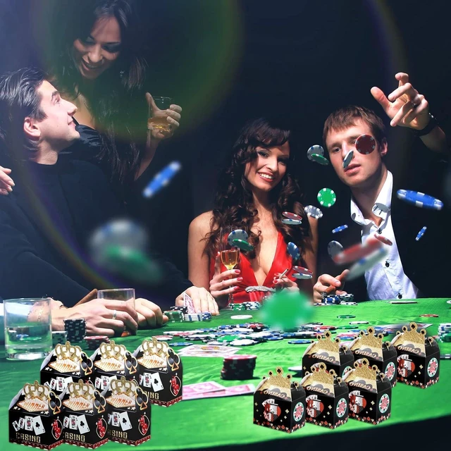 Alt view image 12 of 14 - Zonon 40 Pcs Casino Boxes for Party Favors Casino Theme Party Decorations Las Vegas Theme Crown Poker Gift Bags for Las Vegas Game Night Supplies