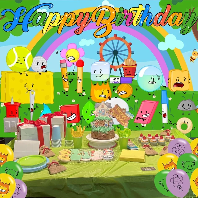 Alt view image 14 of 14 - Battle-Dream Island Birthday Party Backdrop and Decoration, Happy Birthday Banner Photo Shoot Background Props for Boys and Girls, 5x3ft