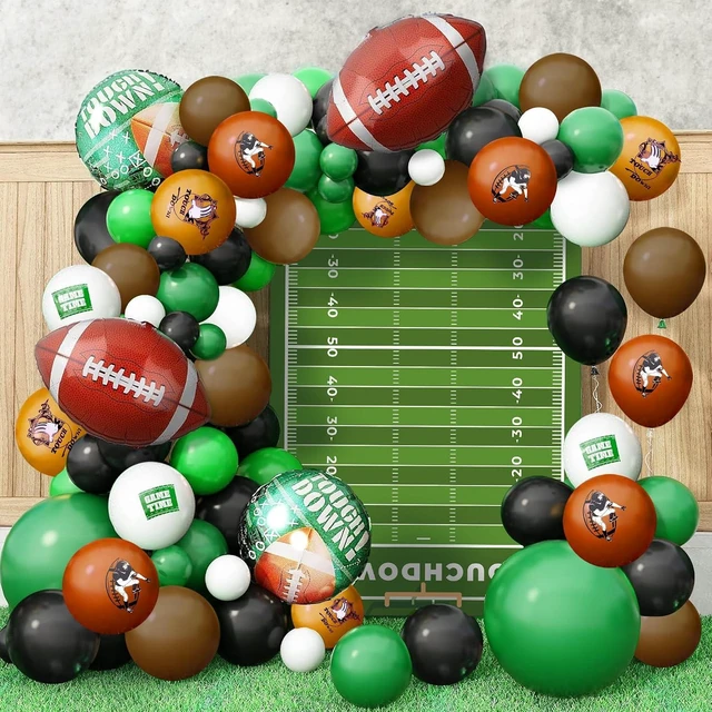 Alt view image 7 of 12 - KatchOn, Football Balloons Arch Kit - Huge, Pack of 131 | Football Party Supplies for Football Party Decorations | Touch Down Balloons, Football Balloons, Football Birthday Party Decorations