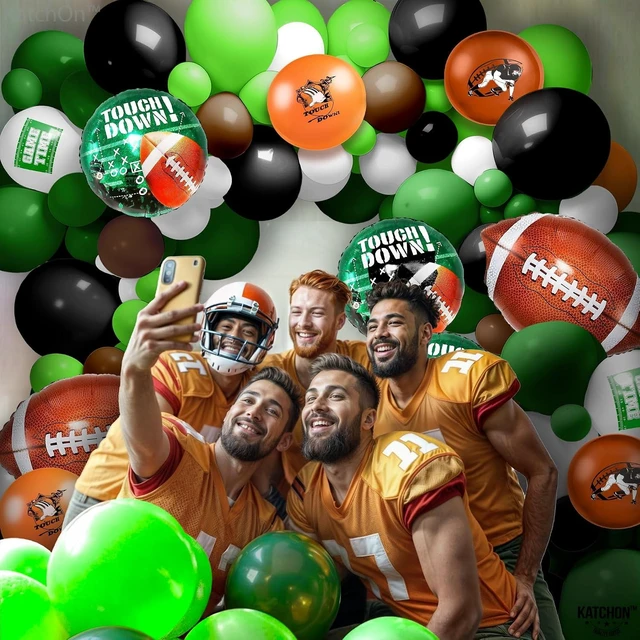 Alt view image 8 of 12 - KatchOn, Football Balloons Arch Kit - Huge, Pack of 131 | Football Party Supplies for Football Party Decorations | Touch Down Balloons, Football Balloons, Football Birthday Party Decorations
