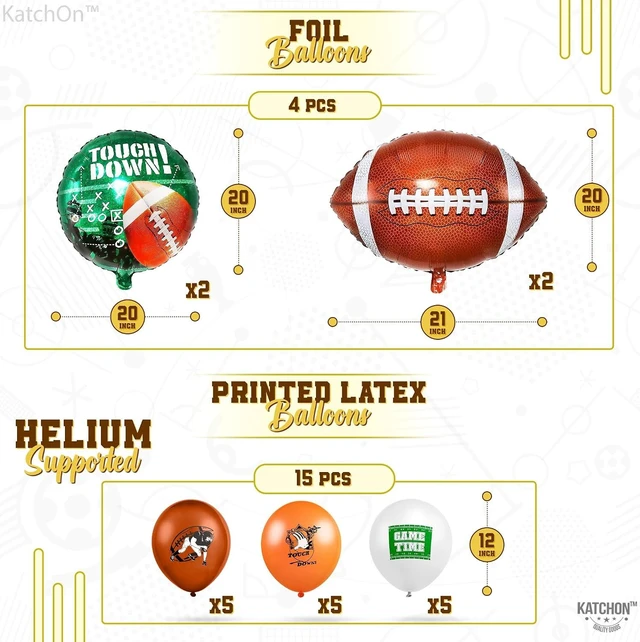 Alt view image 10 of 12 - KatchOn, Football Balloons Arch Kit - Huge, Pack of 131 | Football Party Supplies for Football Party Decorations | Touch Down Balloons, Football Balloons, Football Birthday Party Decorations