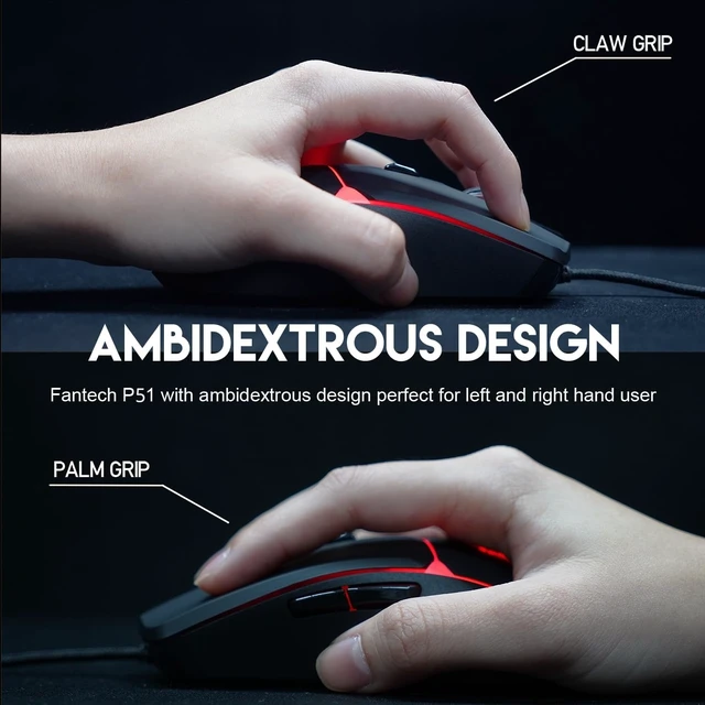 Alt view image 11 of 14 - FANTECH P51S Gaming Keyboard and Mouse Combo, Headset and Stand, Mouse Pad Wired RGB Rainbow Keyboard PC Beginner Gamer Basic 5 in-1 Gaming Set