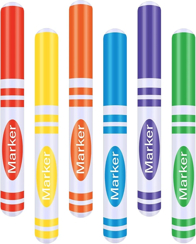Alt view image 8 of 14 - Blueweenly 6 Pcs Giant Inflatable Marker 27 Inch Back to School Inflatable Balloon Decorations Large Blow up Marker Set Party Favor for Birthday Home Office Party Decor Photo Prop