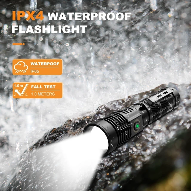 Alt view image 14 of 14 - Hoxida Rechargeable Tactical Flashlights High Lumens - 1500 Meters Long Beam Super Bright LED Magnetic Flashlight USB Zoomable 5Modes Small Long Beam Spotlight Flashlight for Hiking, Camping