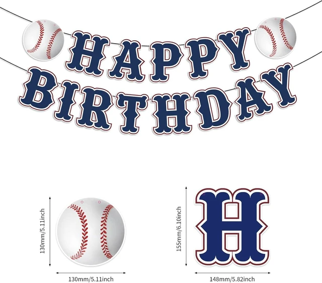 Alt view image 13 of 14 - Baseball Party Decorations, Baseball Birthday Party Decorations Includes Happy Birthday Banner Honeycomb Ceterpiece Table Decorations and Hanging Swirls for Party Supplies