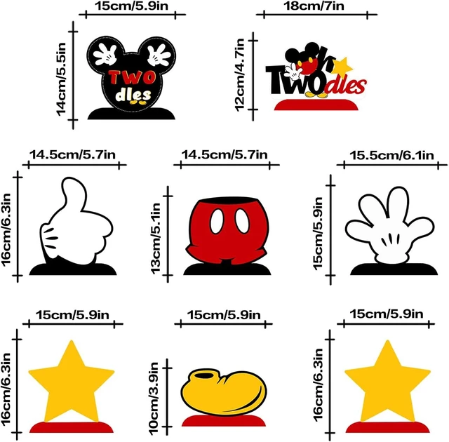 Alt view image 9 of 10 - LINGTEER Oh Twodles Birthday Table Honeycomb Centerpieces - Cheers to Boys 2nd Birthday Kids Two Years Old Mouse Themed Bday Party Decorations Sign.