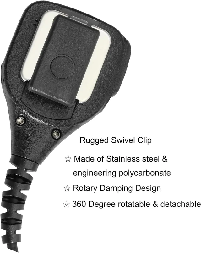 Alt view image 10 of 14 - Amasu XPR3300 XPR3500e Remote Speaker Microphone Shoulder Mic for XPR3000 XPR3300e XPR3500 XPR3000e DP2000 DP2400 DEP XIR PMMN4075 PMMN4076 PMMN4071A